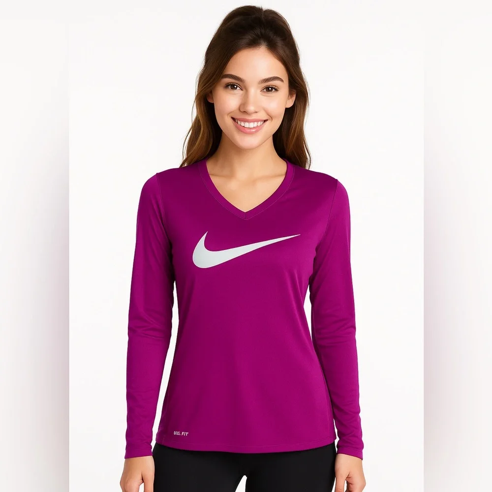 2/for $20 🪩 NIKE Women's Dri-Fit Long Sleeve Tee (Medium) - Picture 8 of 8
